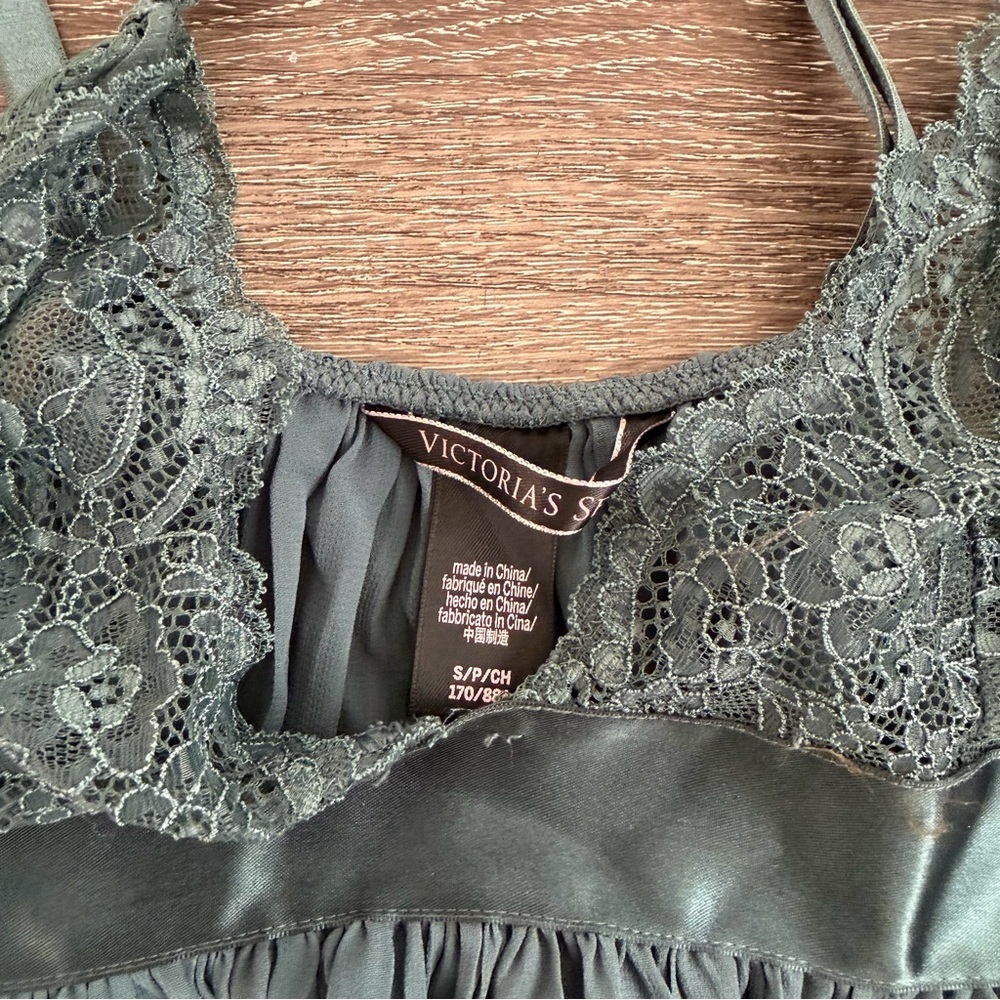 Victoria's Secret Teal Lace Chemise - Picture 3 of 6